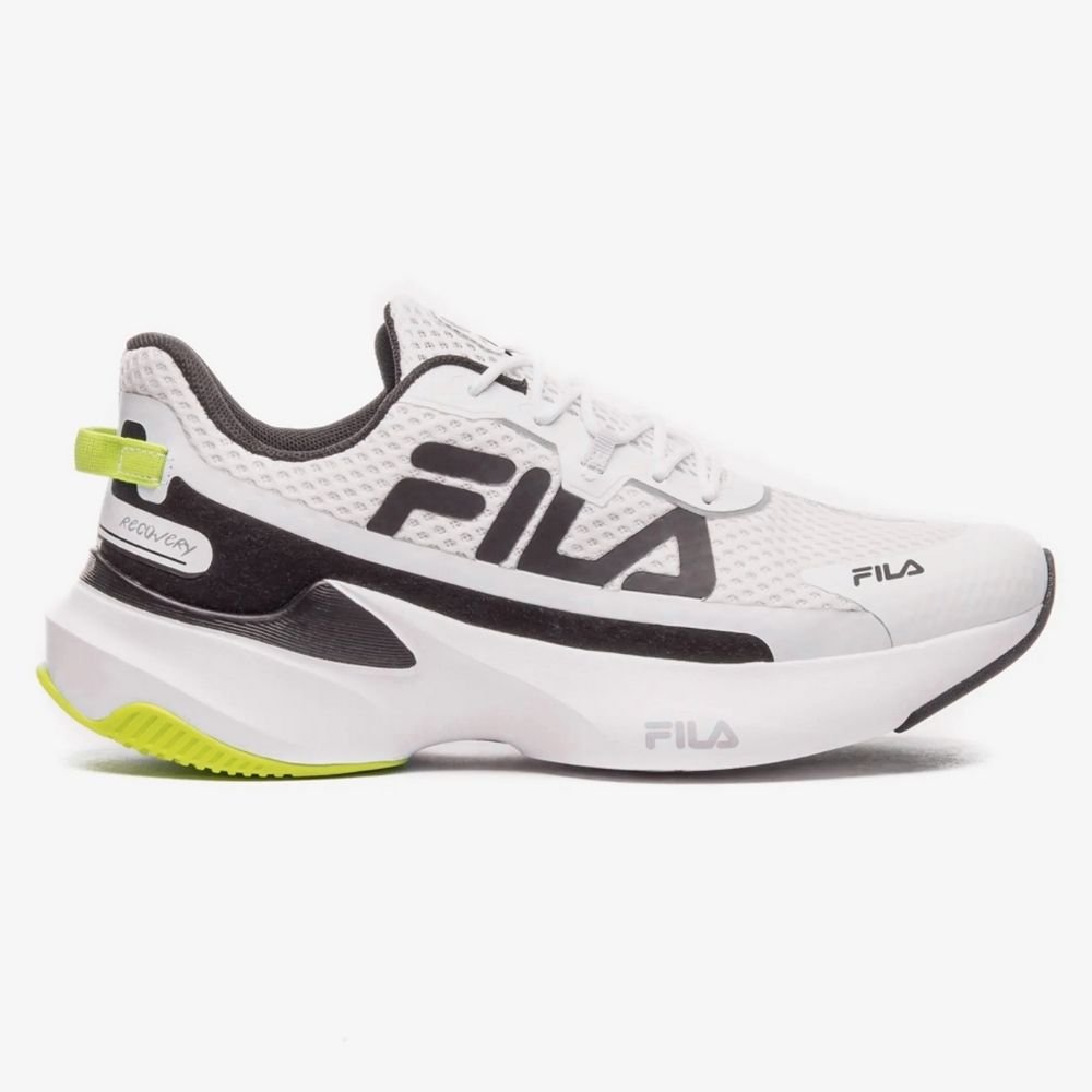 Tênis Esportivo Masculino Recovery Branco Preto Lima Fila 11J728X-6680 Branco 1