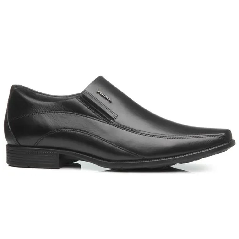 Sapato Social Masculino Weal Couro Preto Pegada 126505-01