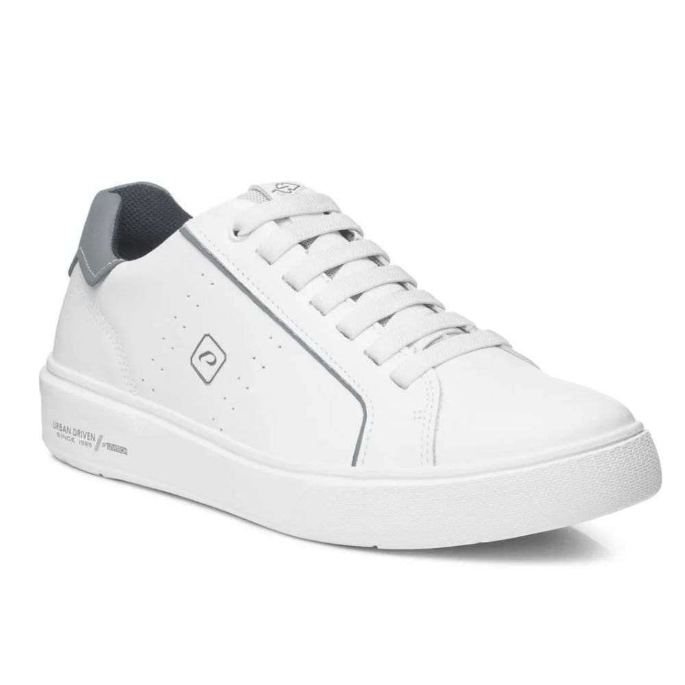 Tênis Casual Masculino Couro Branco Silver Pegada 111901-02 Branco 2