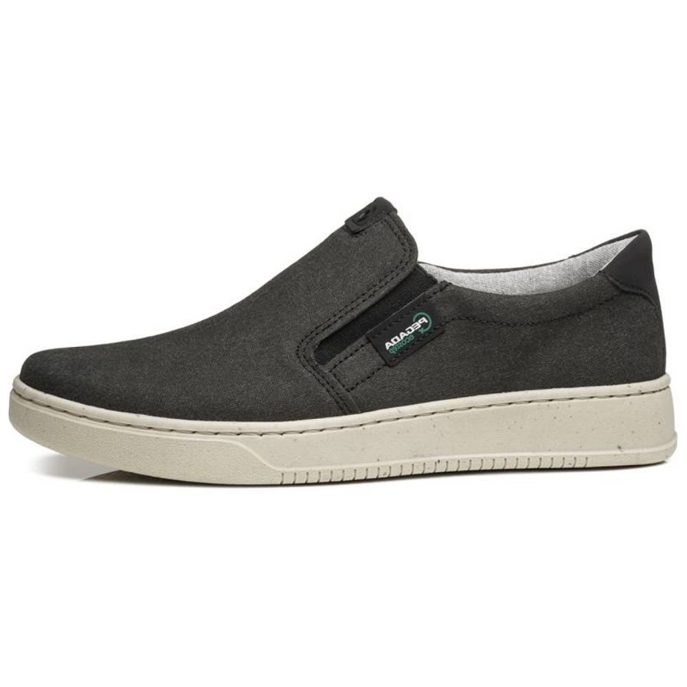 Tênis Casual Masculino Slip On Ecostep Preto Pegada 171954-02 Cinza 2