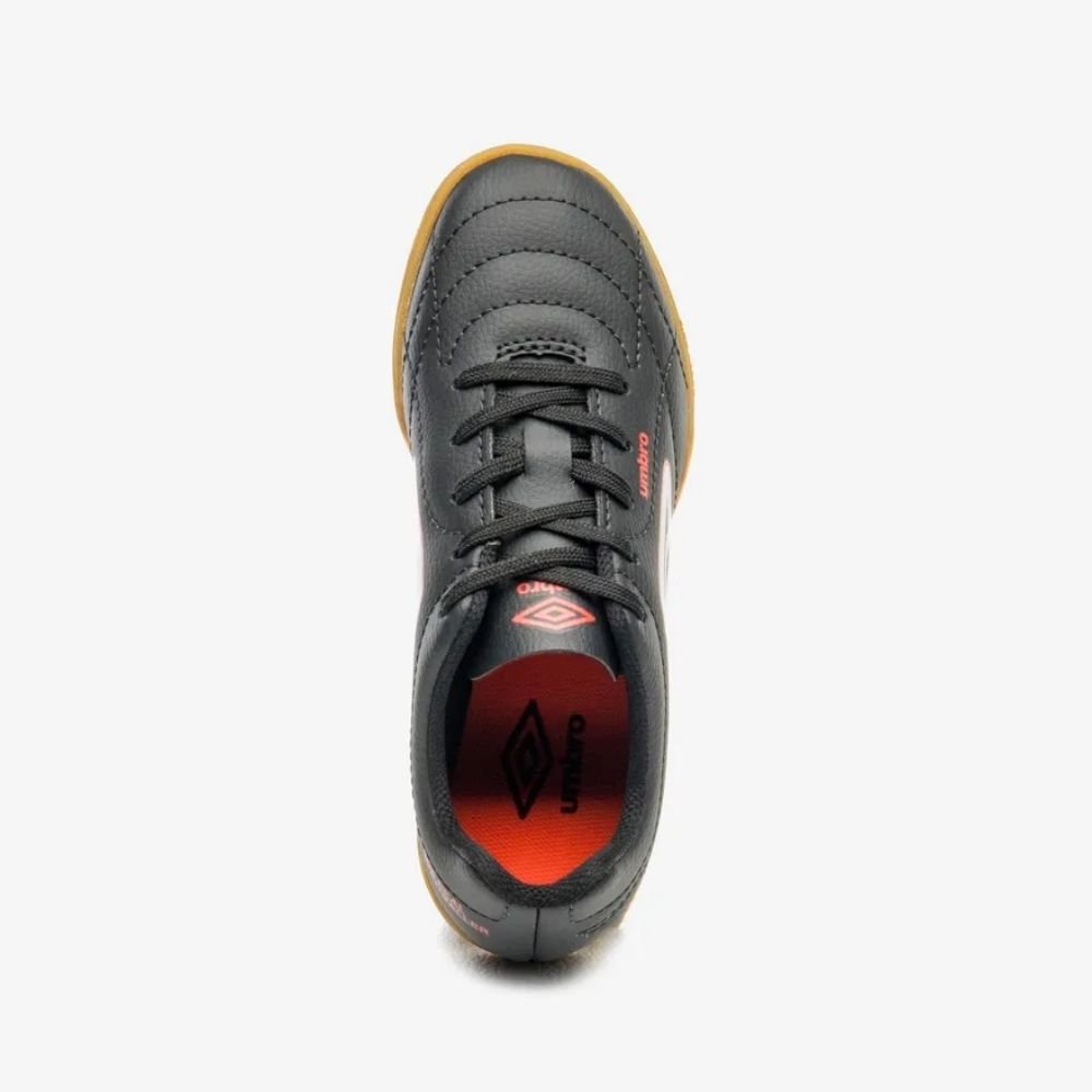 Chuteira Infanto-juvenil Class Footballer Jr Preto Vermelho Umbro U07FB00340-124 Cinza 3