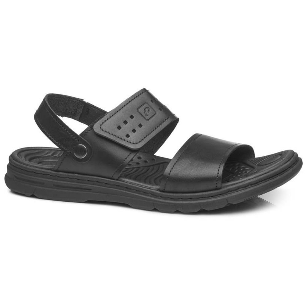 Sandália Masculina Wave Couro Preto Pegada 134203-03