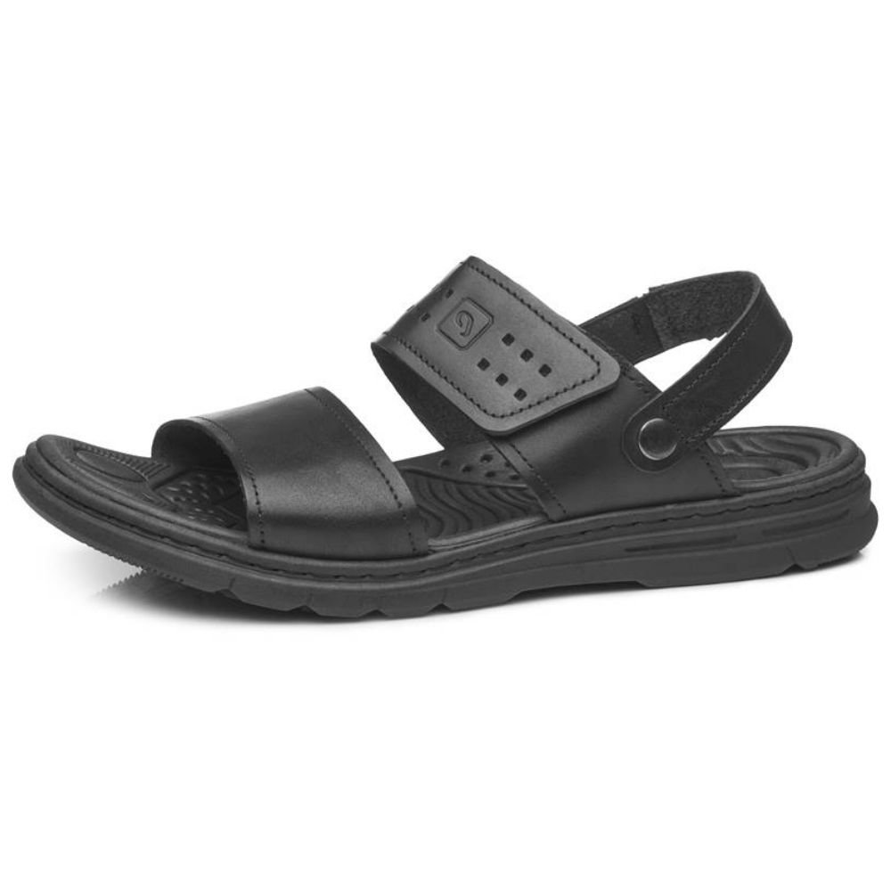 Sandália Masculina Wave Couro Preto Pegada 134203-03 Preto 2