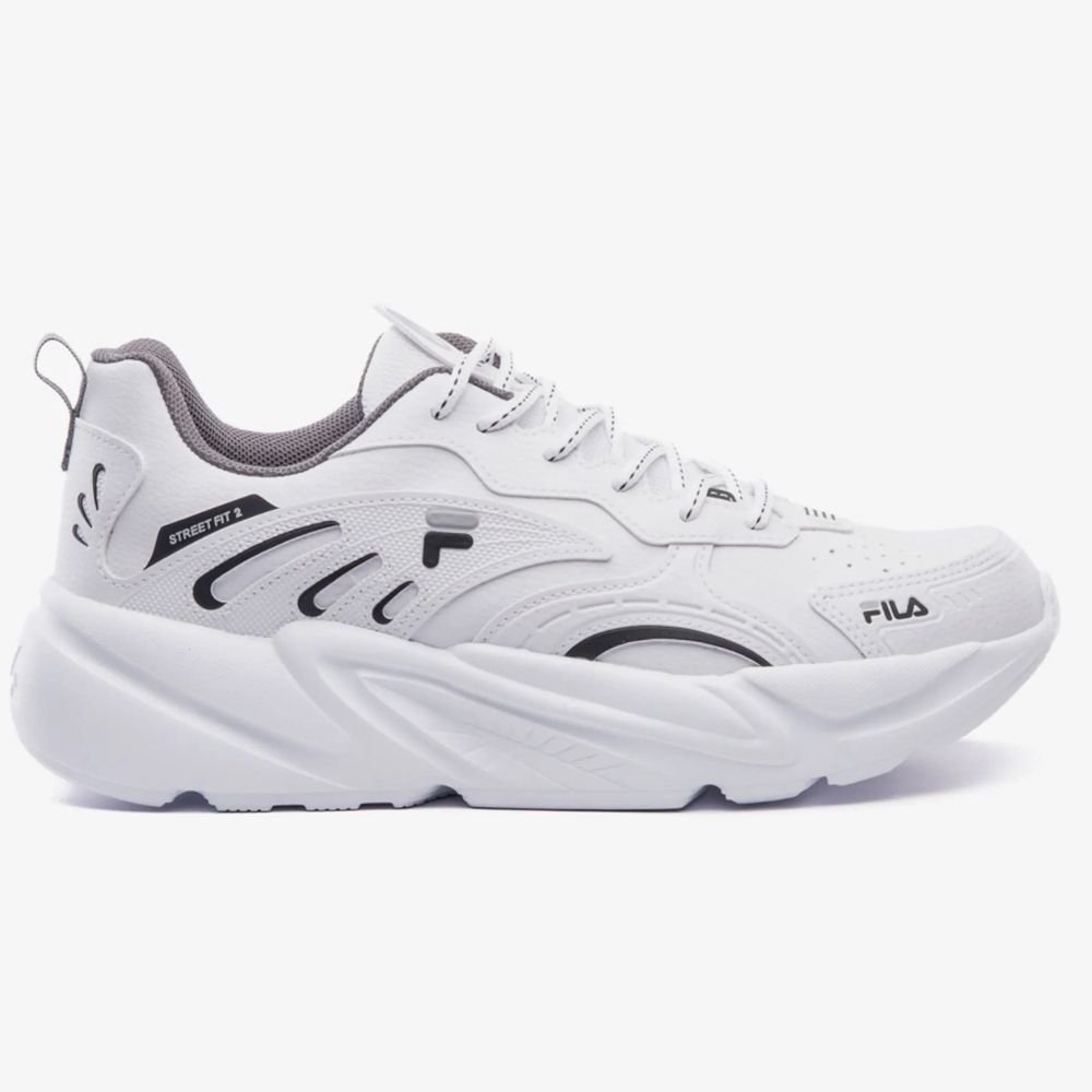 Tênis Masculino Street Fit 2 Branco Prata Preto Fila F01TR00024-149 Branco 1