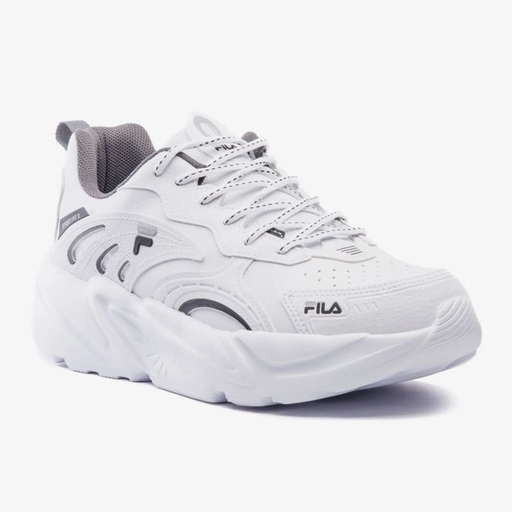 Tênis Masculino Street Fit 2 Branco Prata Preto Fila F01TR00024-149 Branco 3
