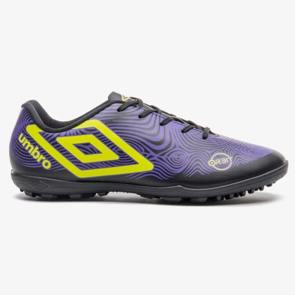 Chuteira Masculina Society Orbit Preto Roxo Lima Umbro U01FB00153-106