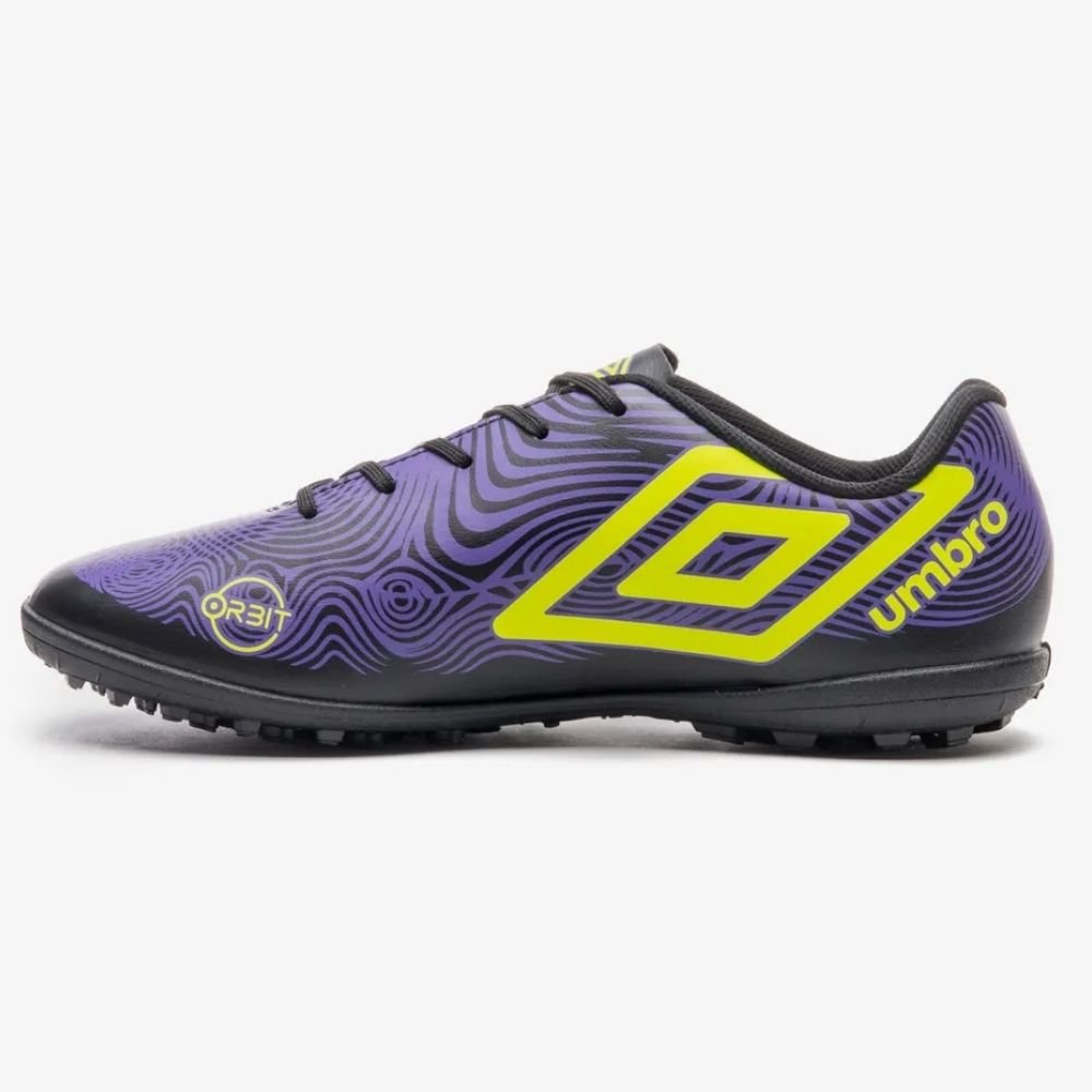 Chuteira Masculina Society Orbit Preto Roxo Lima Umbro U01FB00153-106 Roxo/Verde Lima 3