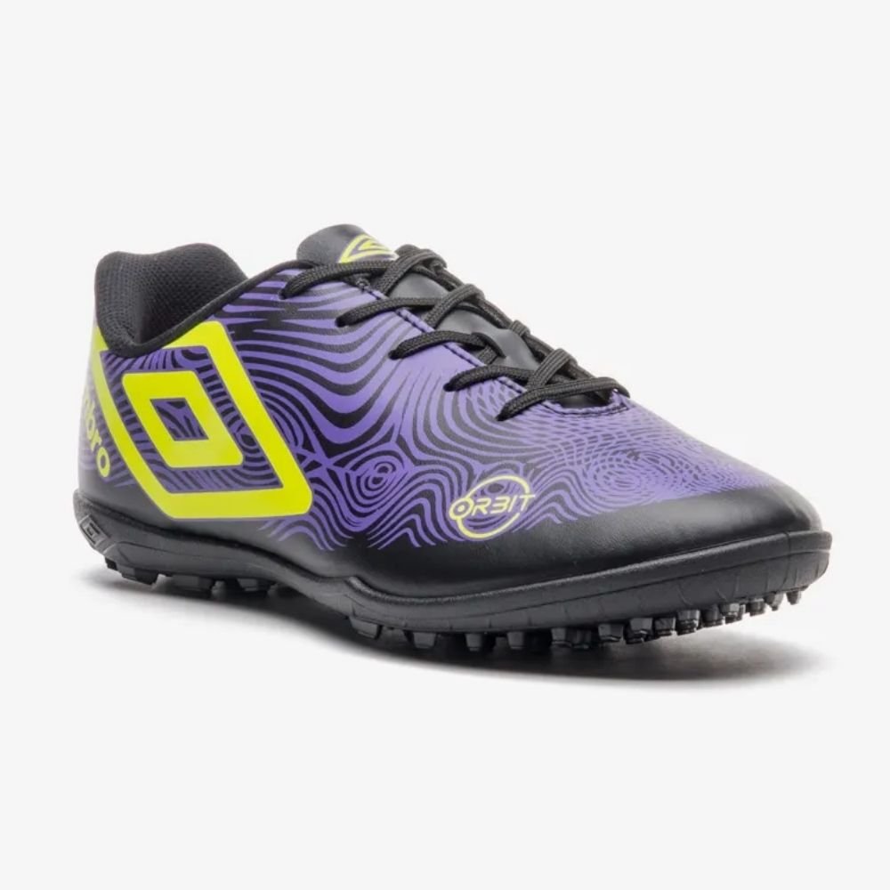 Chuteira Masculina Society Orbit Preto Roxo Lima Umbro U01FB00153-106 Roxo/Verde Lima 4