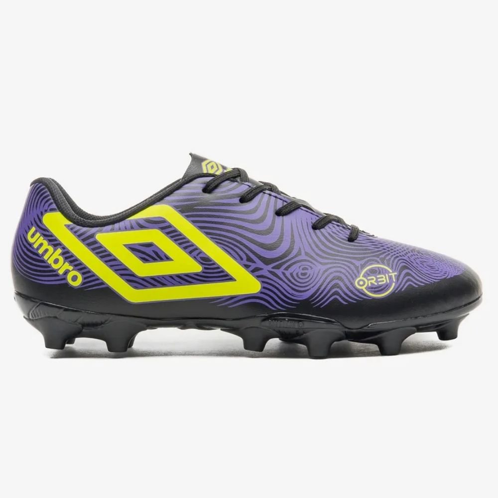 Chuteira Masculina Campo Orbit Preto Roxo Lima Umbro U01FB00189-106