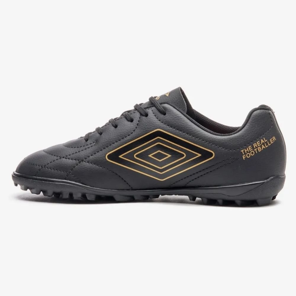 Chuteira Masculina Society Class Footballer Preto Dourado Umbro U01FB00327-119 Preto 2