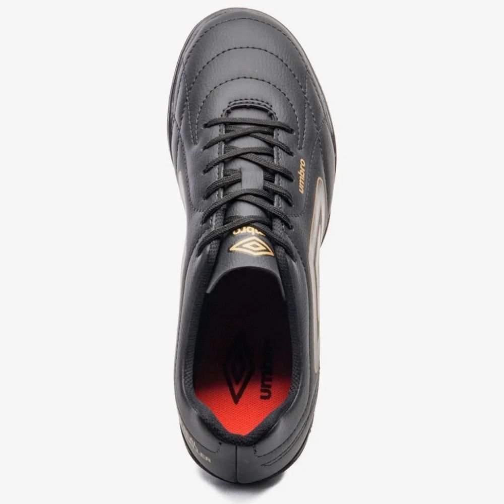 Chuteira Masculina Society Class Footballer Preto Dourado Umbro U01FB00327-119 Preto 4