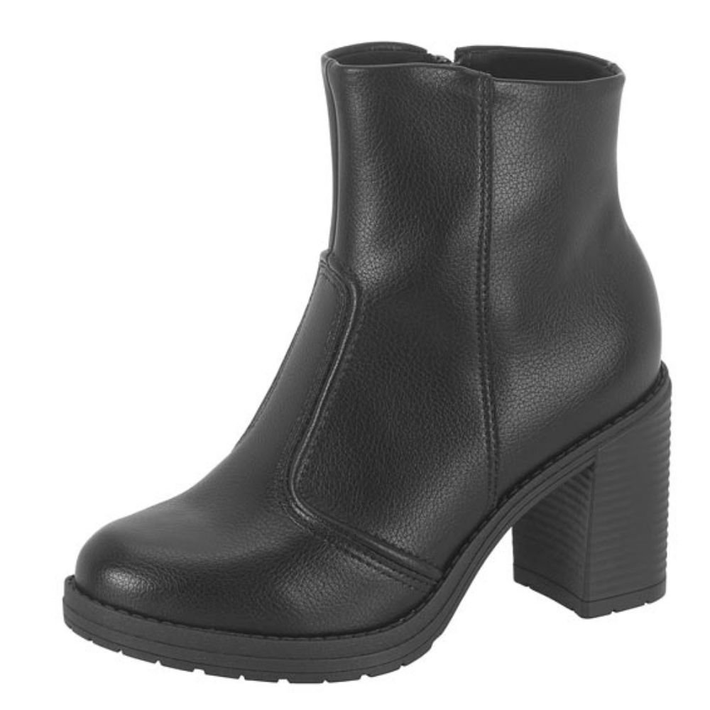 Bota Feminina Salto Bloco Napa Preto Beira Rio 9088.101 Preto 2