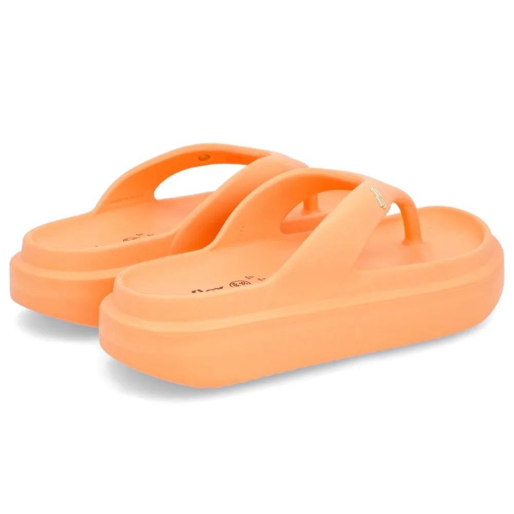 Chinelo Feminino Poofy Plataforma Melão Usaflex AM14001 Laranja 4