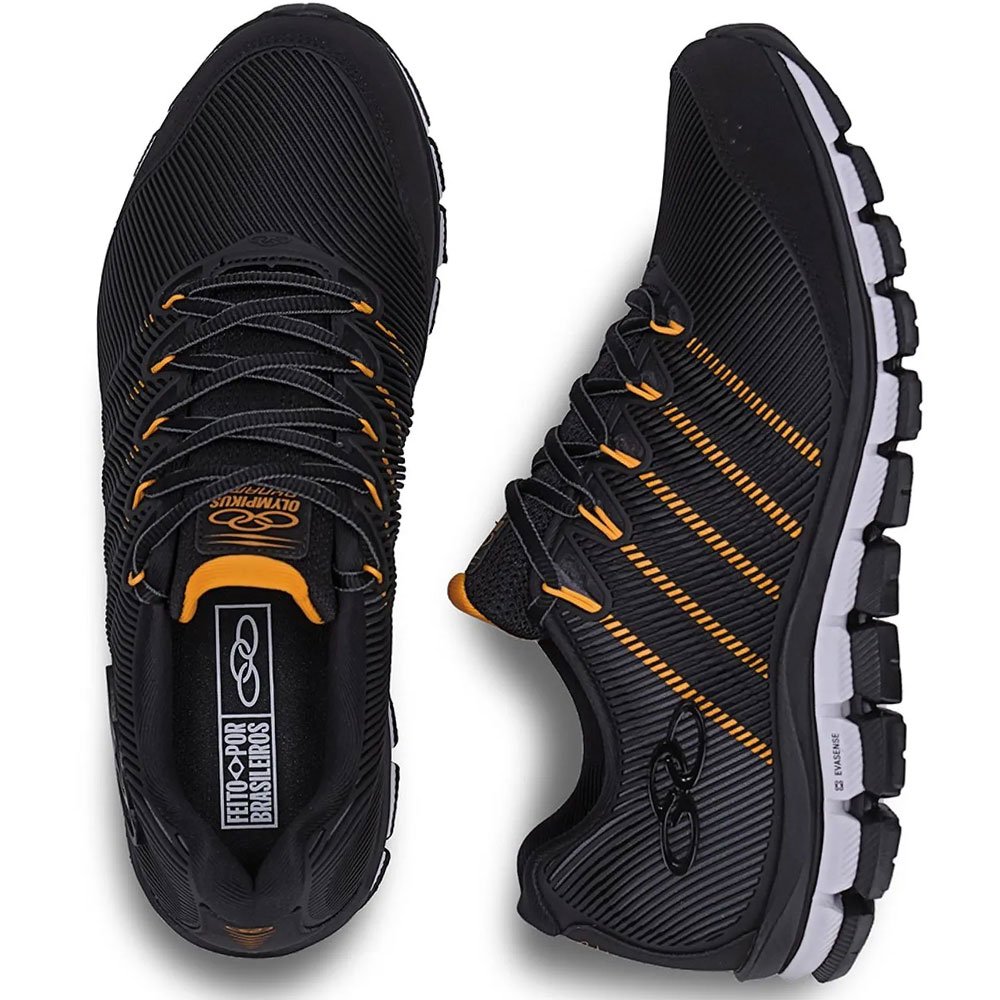Tênis Esportivo Masculino Dynamic Preto Laranja Olympikus Preto/Laranja 2