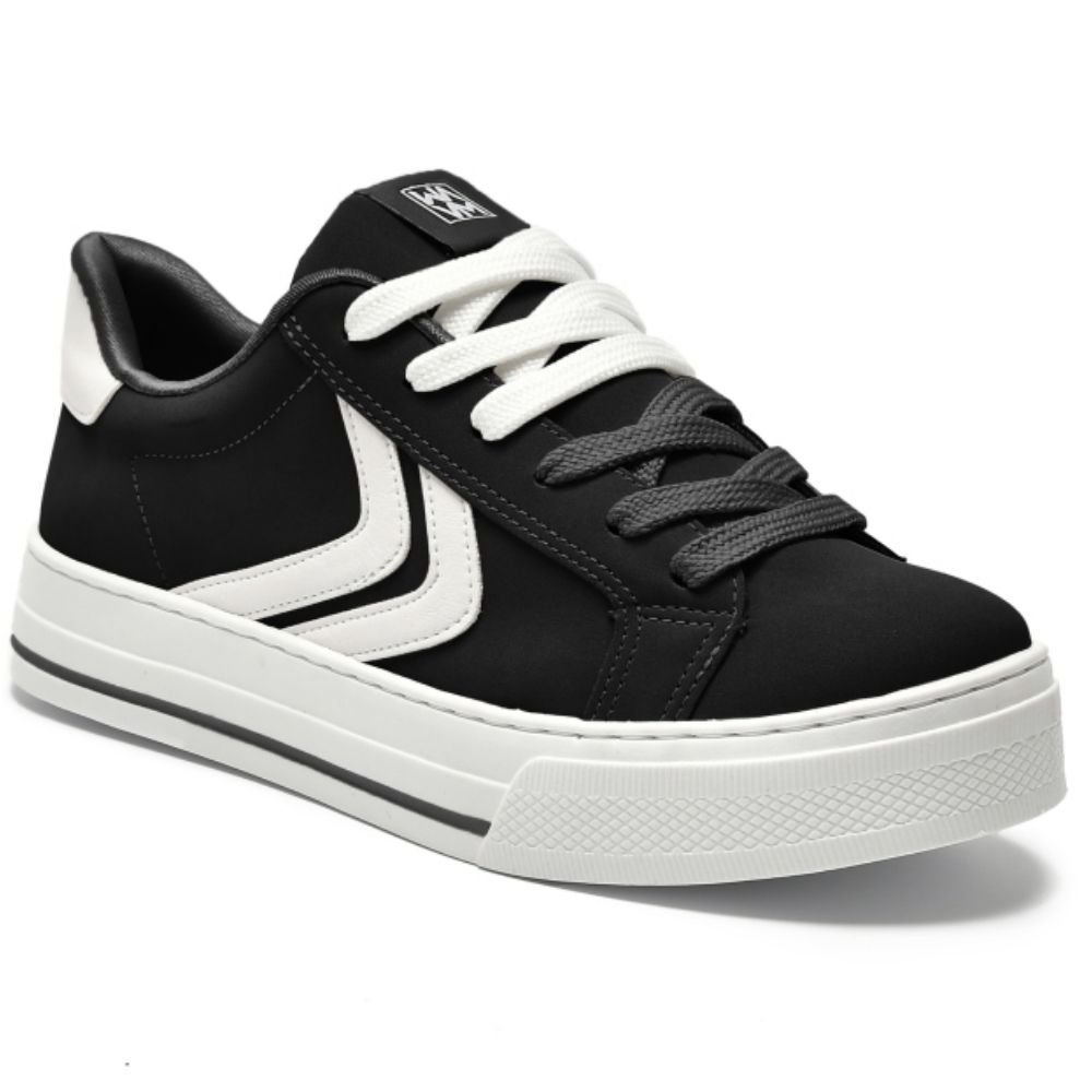 Tênis Casual Feminino Preto Branco Via Marte 027-025-02 Preto/Branco 1