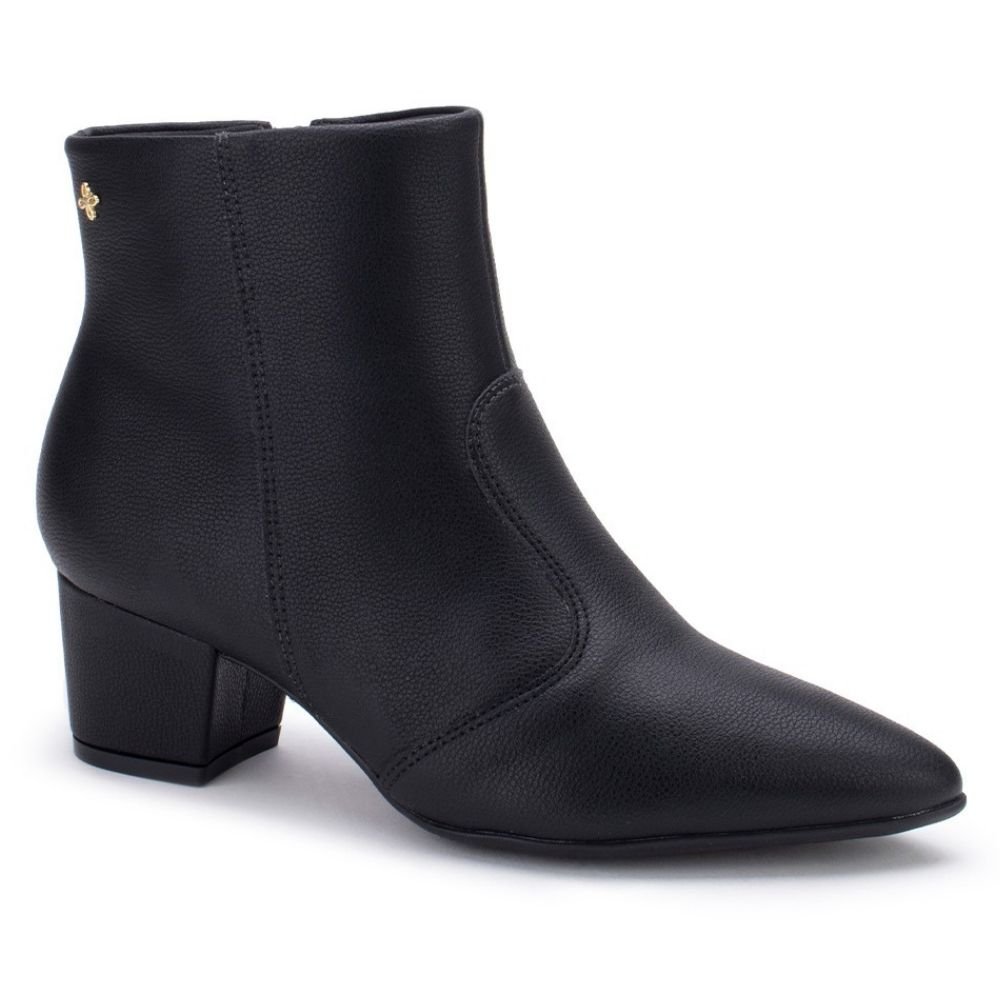 Bota Feminina Salto Bloco Preto Softli 10039.10229 Preto 1