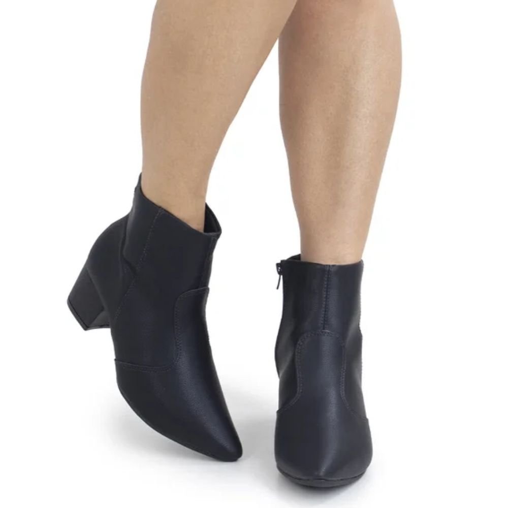 Bota Feminina Salto Bloco Preto Softli 10039.10229 Preto 2