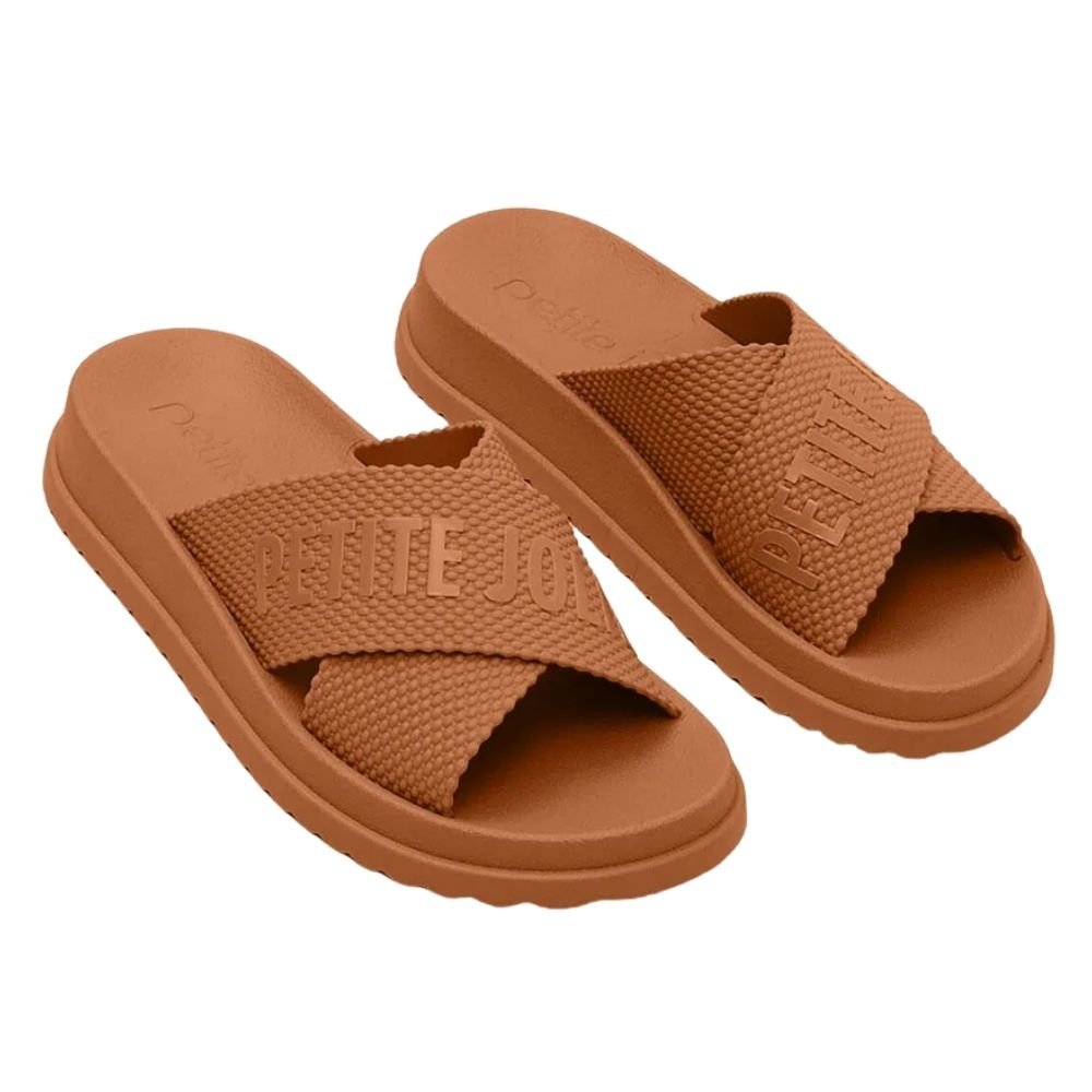 Chinelo Slide Feminino Smash Doce de Leite Petite Jolie PJ6812II Marrom 3