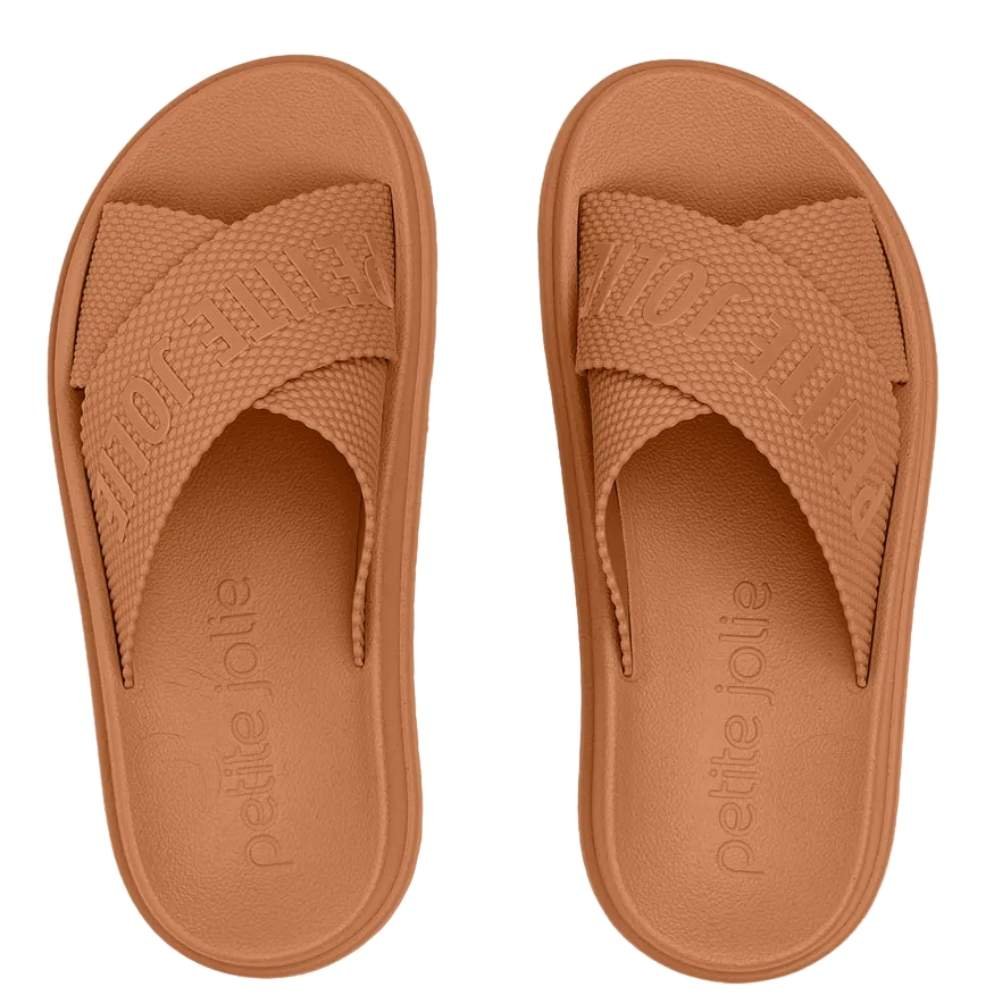 Chinelo Slide Feminino Smash Doce de Leite Petite Jolie PJ6812II Marrom 4