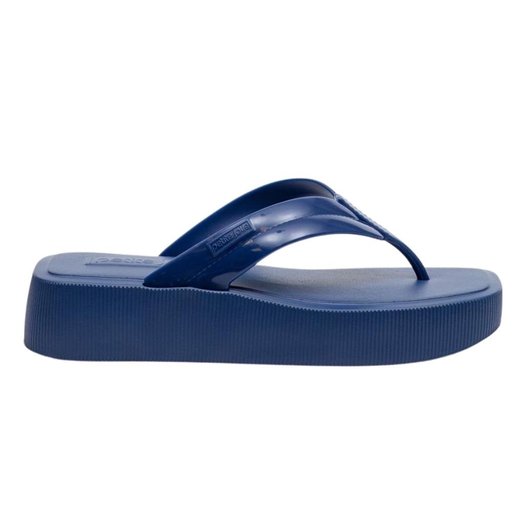 Chinelo Feminino Flatform Hit Dark Blue Petite Jolie PJ6141