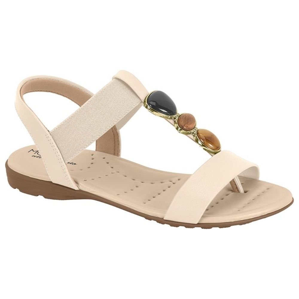 Sandália Papete Feminina Creme Modare 7053.172