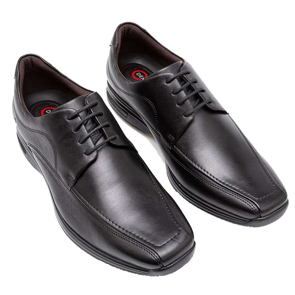 Sapato Social Masculino Couro Comfort Air Spot Preto Democrata 448026-003 Preto 3
