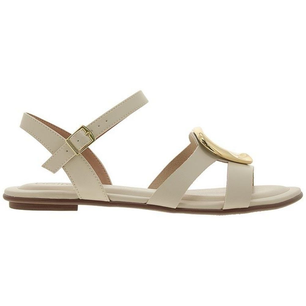 Sandália Rasteira Feminina Napa Branco Off Beira Rio 8367.872 Branco 4