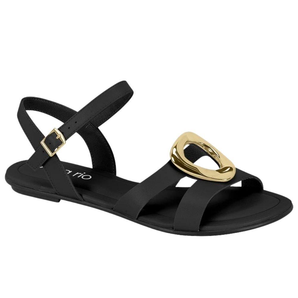 Sandália Rasteira Feminina Napa Preto Beira Rio 8367.872