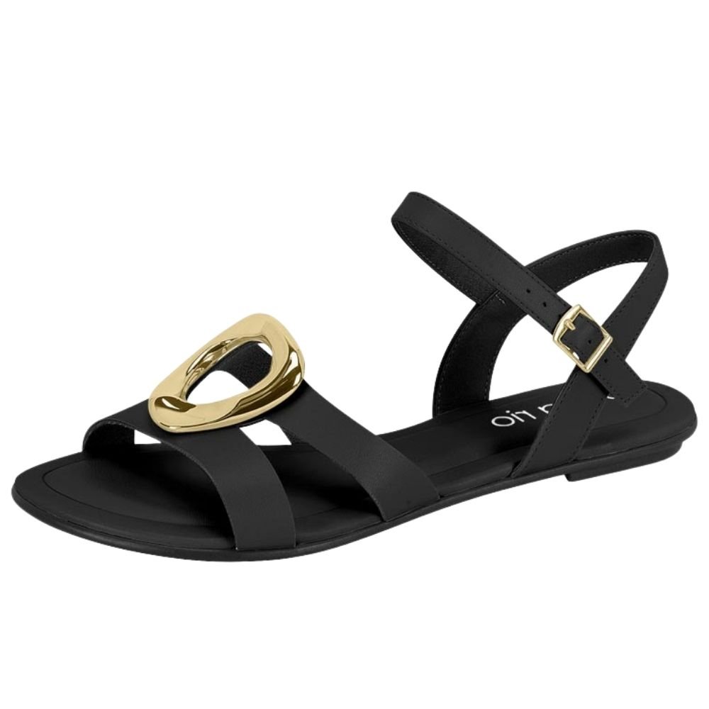 Sandália Rasteira Feminina Napa Preto Beira Rio 8367.872 Preto 2