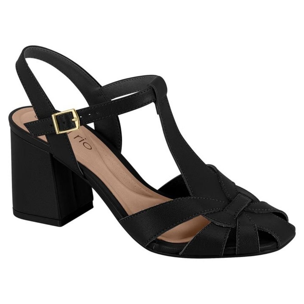 Sandália Feminina Salto Bloco Preto Beira Rio 8436.242