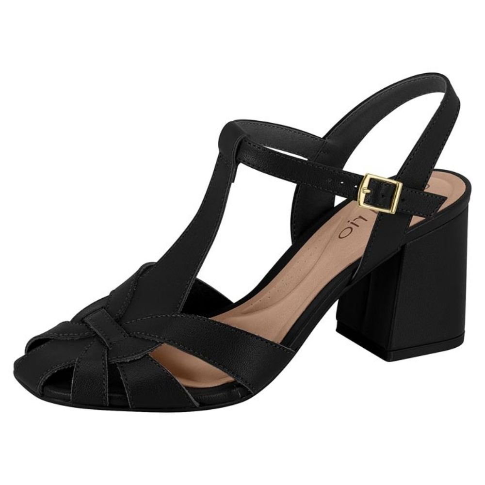 Sandália Feminina Salto Bloco Preto Beira Rio 8436.242 Preto 2