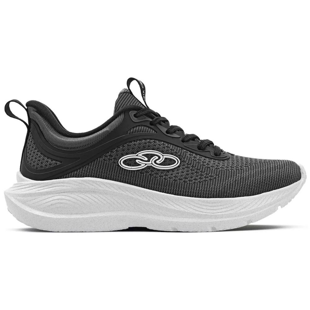 Tênis Esportivo Feminino Vibe Preto Branco Olympikus