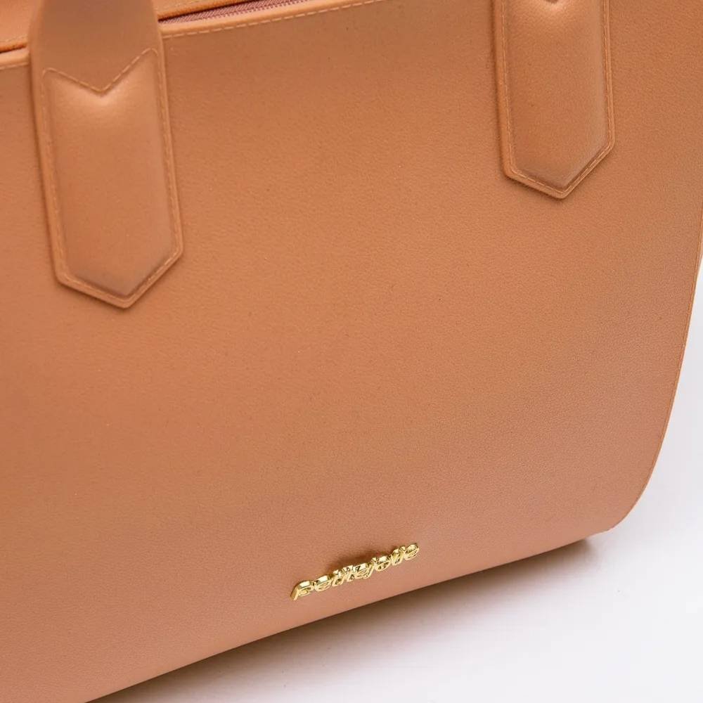 Bolsa Feminina Tiracolo Shape III Doce de Leite Petite Jolie PJ3939III Marrom 4