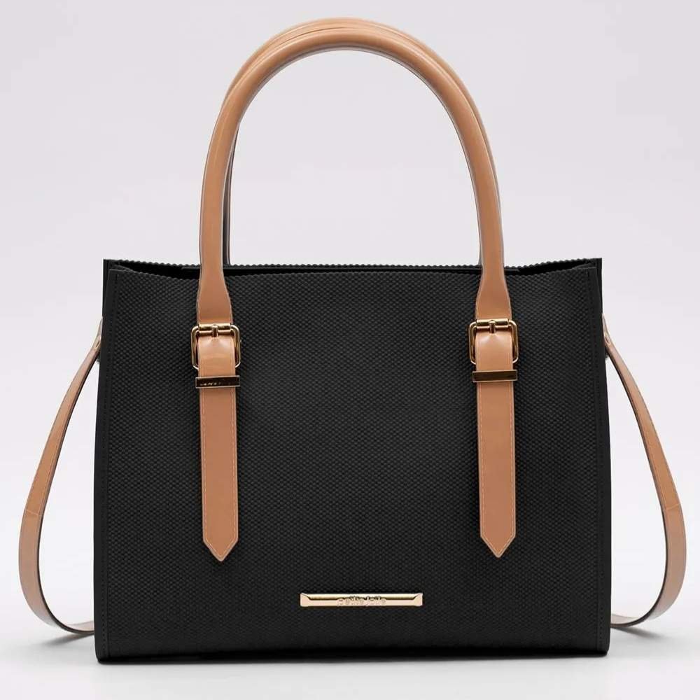 Bolsa Feminina Heaven Preto Avelã Petite Jolie PJ11160-67656