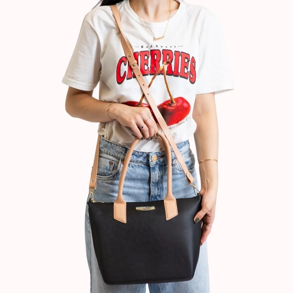 Bolsa Feminina Shopping Preto Avelã Petite Jolie PJ11274 Preto/Marrom 2