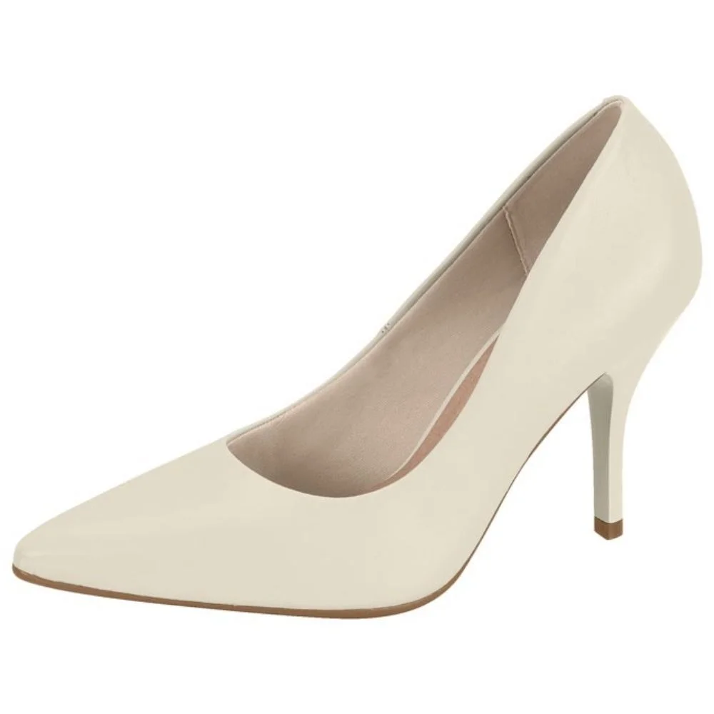Scarpin Feminino Salto Alto Napa Branco Off Beira Rio 4122.1400 Branco 2