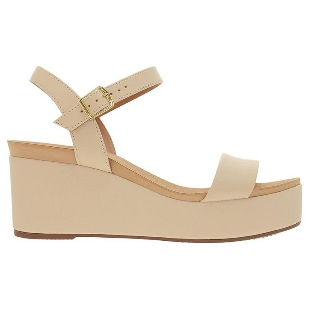 Sandália Feminina Anabela Creme Beira Rio 8407.135 Creme 2