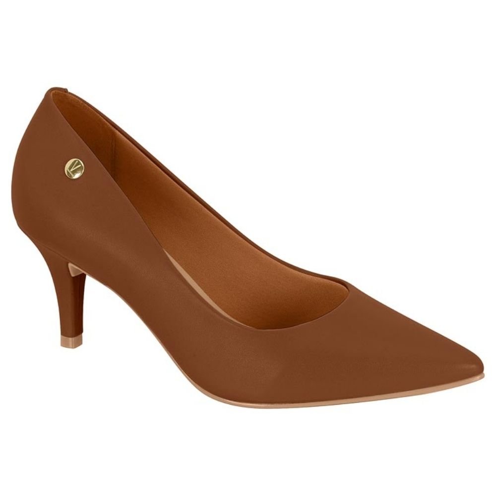 Scarpin Feminino Salto Médio Pelica Mocca Vizzano 1185.702