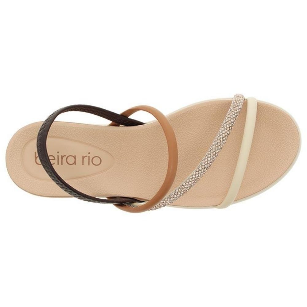 Sandália Feminina Cacau Camel Ouro Rosado Beira Rio 8387.530 Multicores 4