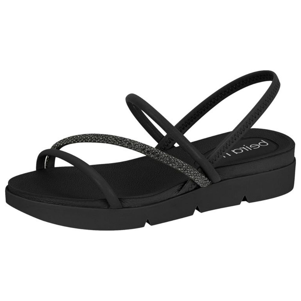 Sandália Feminina Preto Black Diamond Beira Rio 8387.530 Preto 2