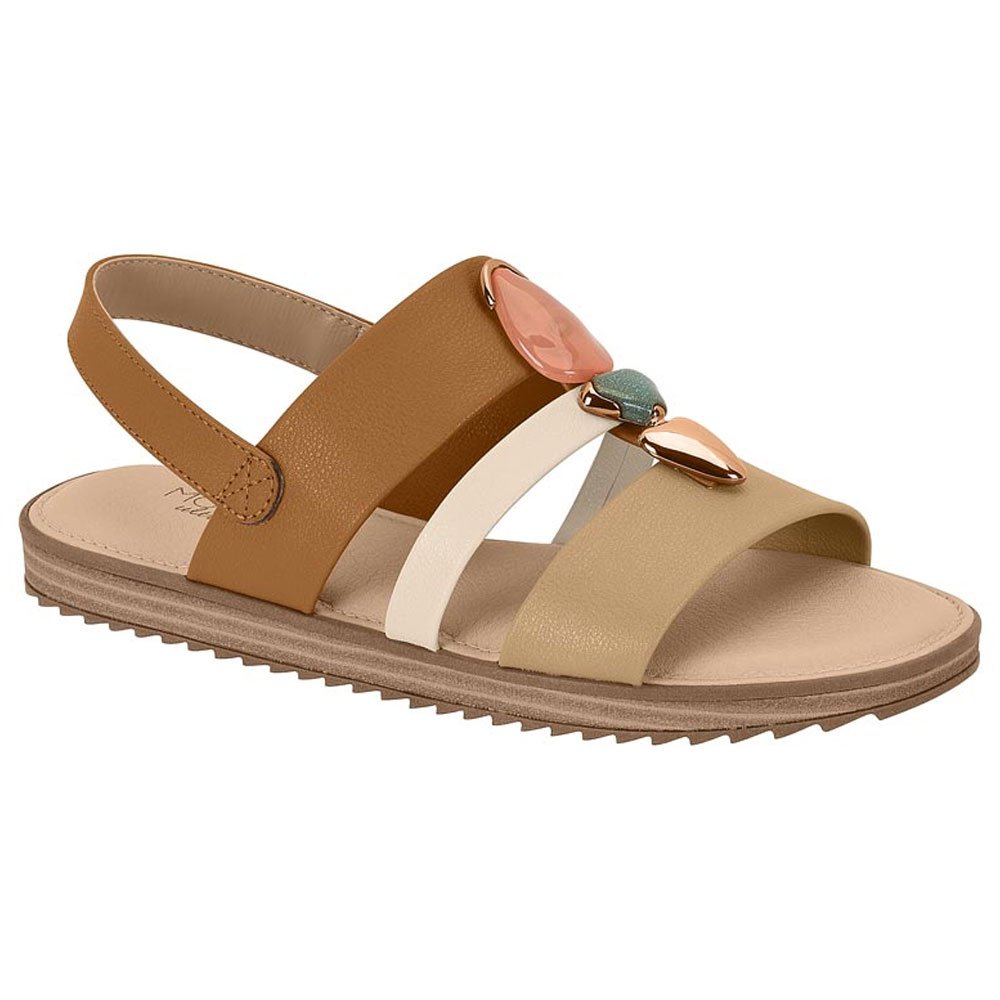 Sandália Papete Feminina Camel Tan Creme Modare 7141.144