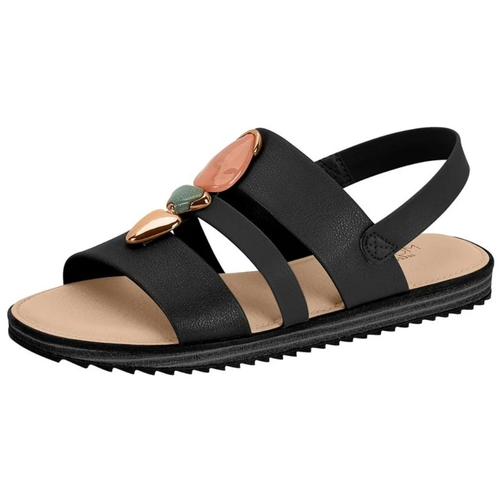 Sandália Papete Feminina Preto Modare 7141.144 Preto 2