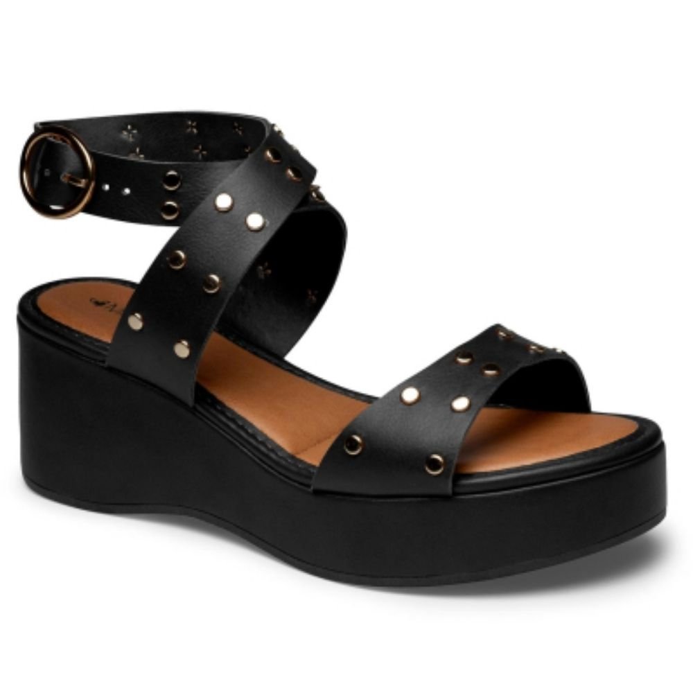 Sandália Feminina Anabela Preto Mississipi MF505-0001