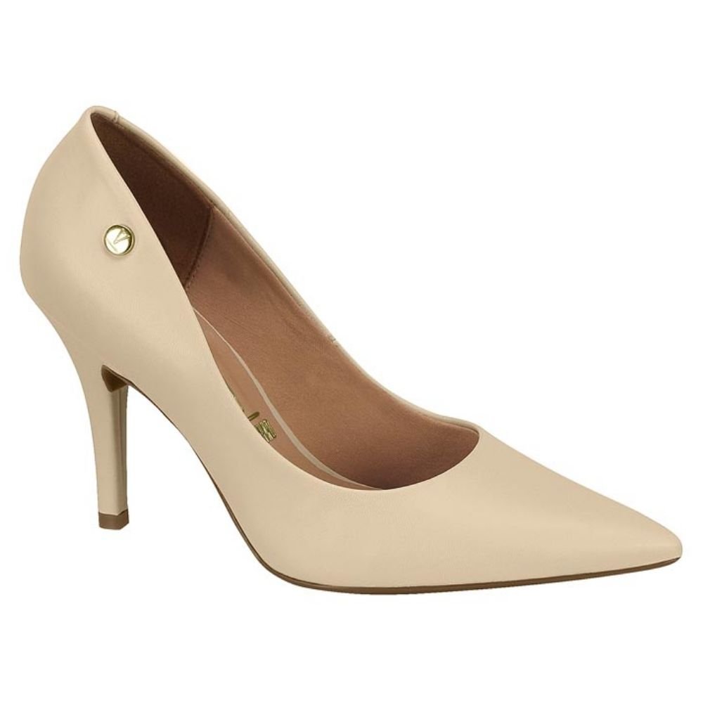 Scarpin Feminino Salto Alto Pelica Bege Vizzano 1184.1101