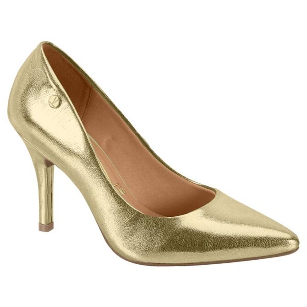 Scarpin Feminino Salto Alto Dourado Vizzano 1184.1501