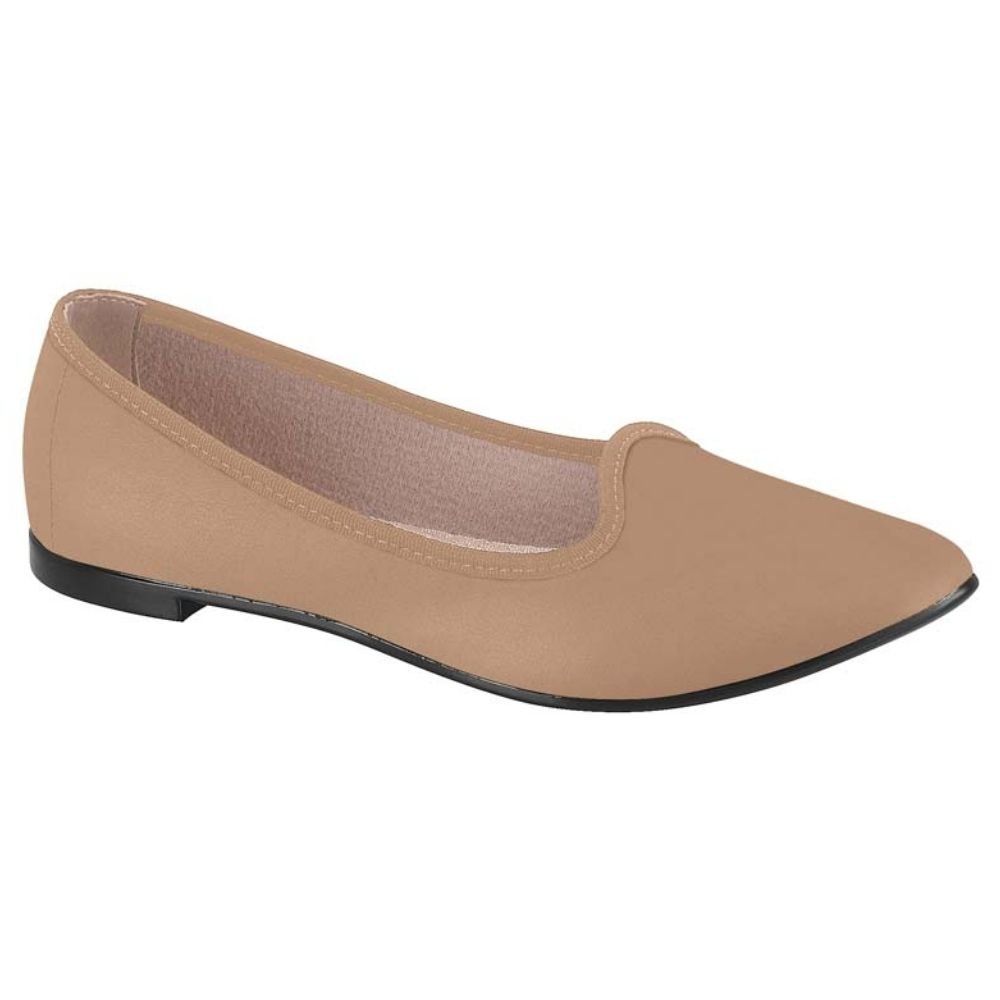 Sapatilha Feminina Bico Fino Napa Nude Moleca 5727.140