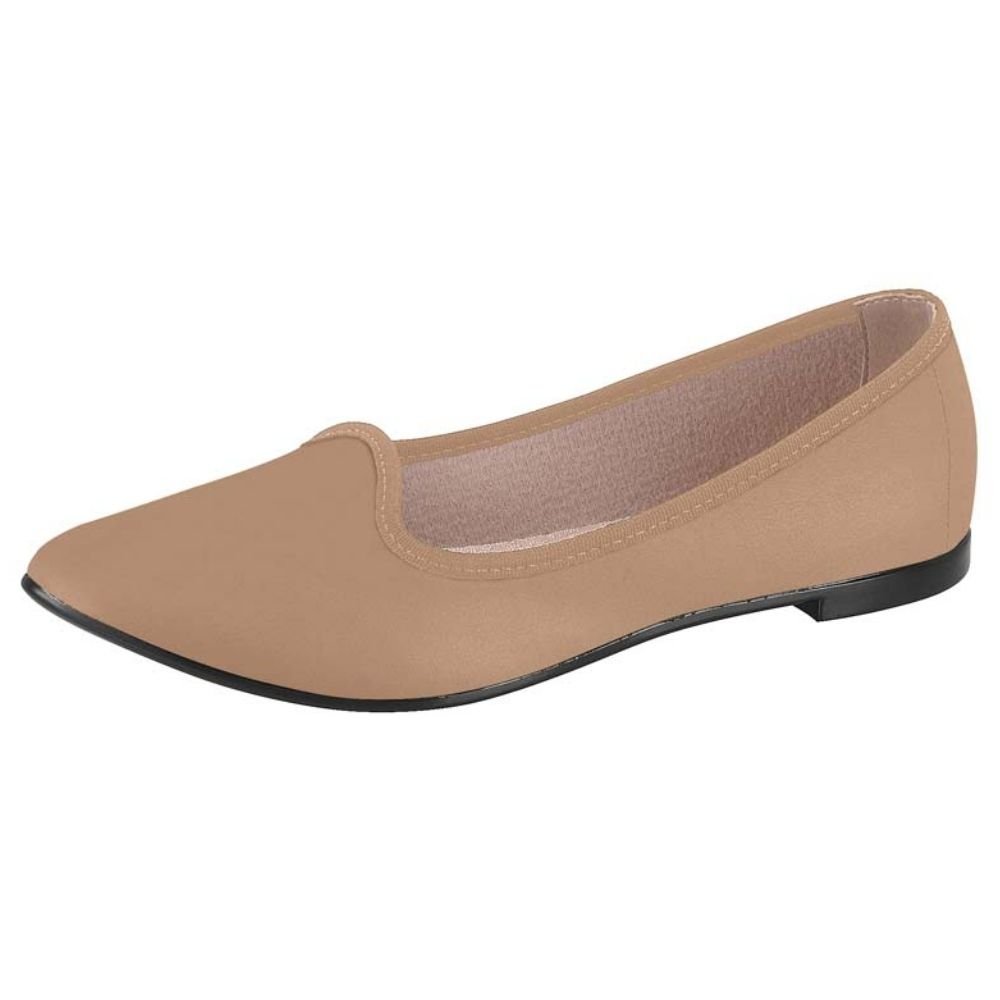 Sapatilha Feminina Bico Fino Napa Nude Moleca 5727.140 Nude 2