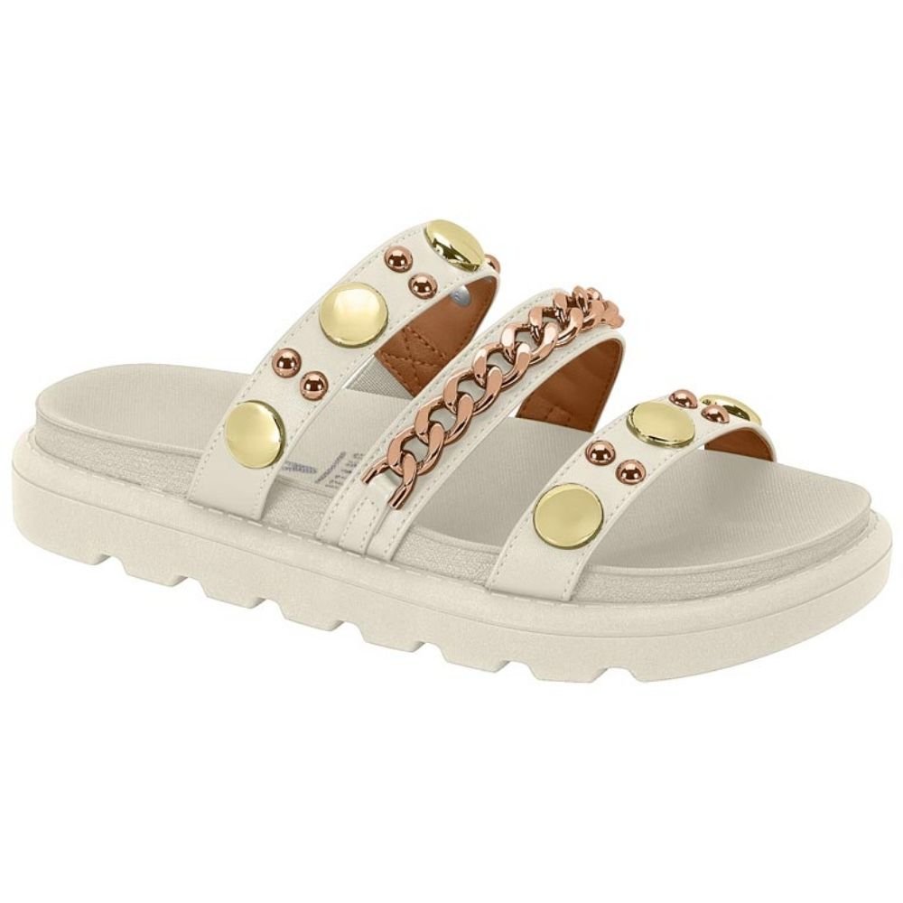 Chinelo Tratorado Branco Off Summer Bronze Vizzano 6510.102
