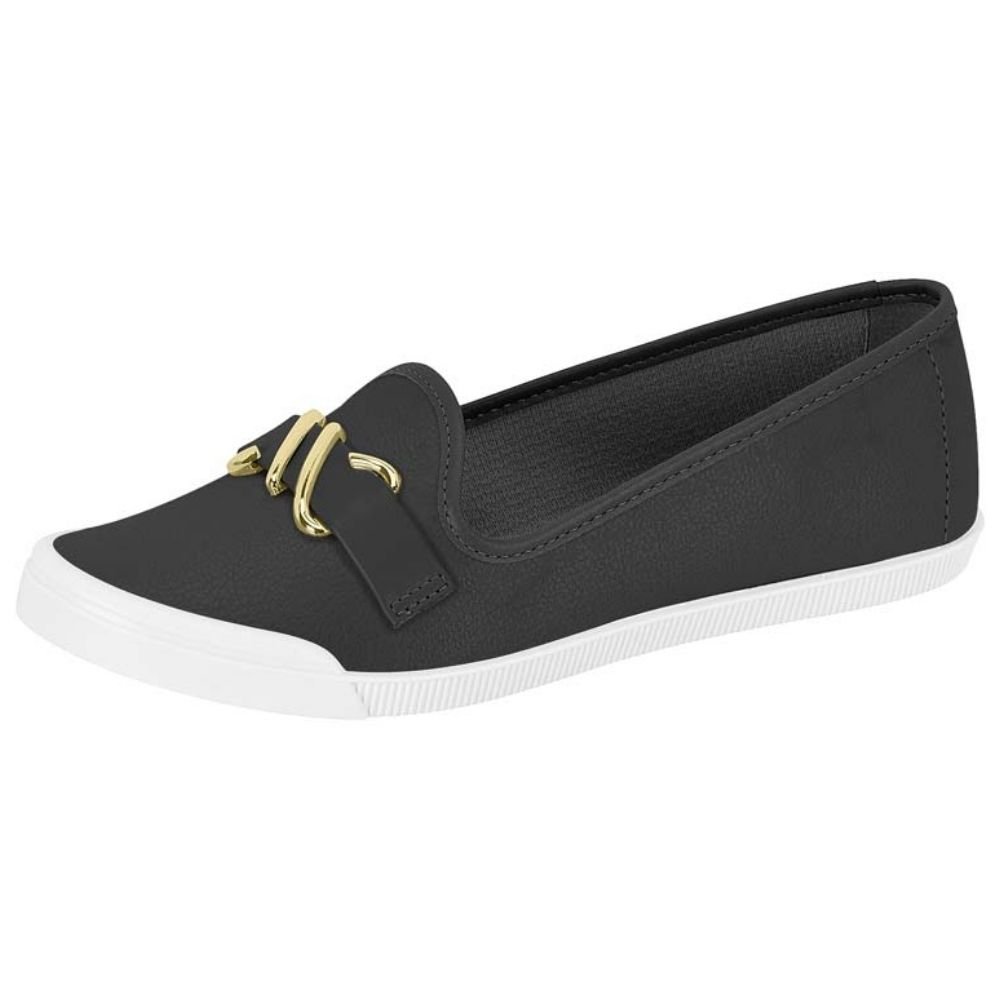 Sapatilha Feminina Slipper Preto Moleca 5109.796 Preto 2