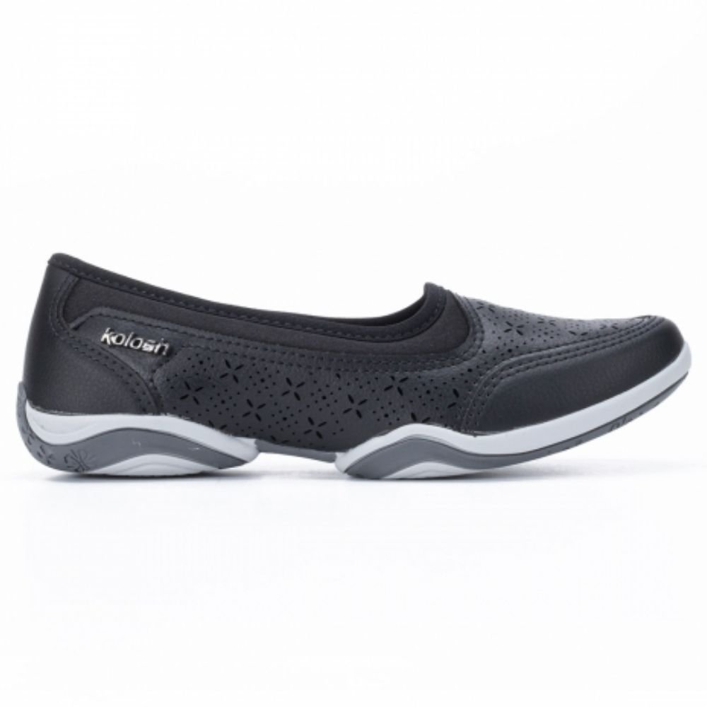 Sapatilha Feminina Slip On Preto Kolosh C2743-0001